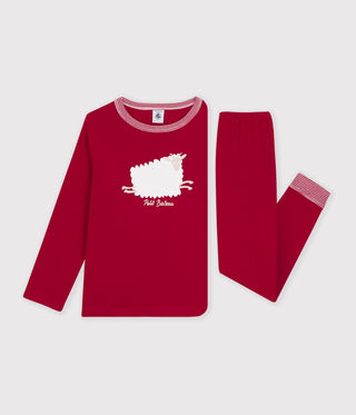 Children's Sheep Printed Long-Sleeved Cotton Pyjamas