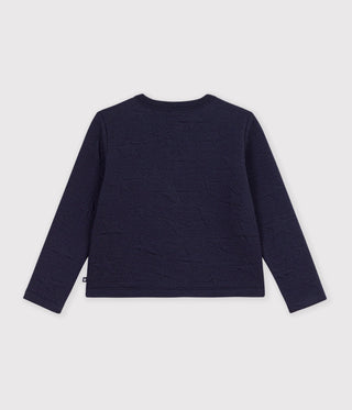Girls' Plain Star Cotton Cardigan