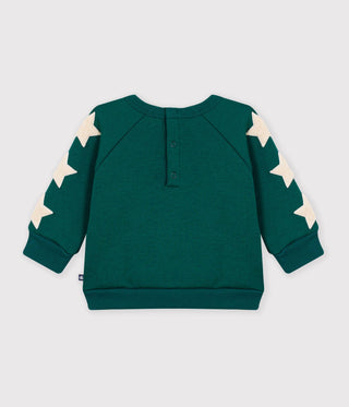 Babies' Plain Cotton Sweatshirt with Star Badges