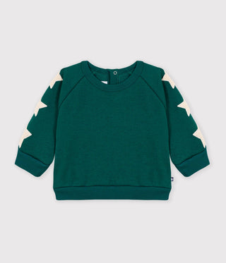 Babies' Plain Cotton Sweatshirt with Star Badges
