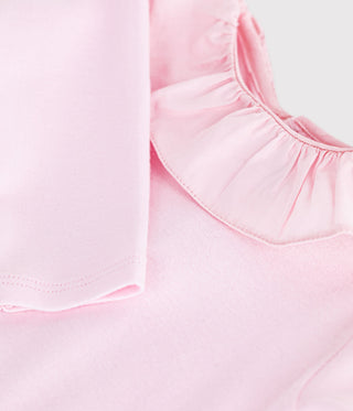 Babies' Plain Cotton Bodysuit with a Collar