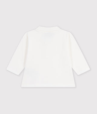 Babies' Long-Sleeved Plain Cotton Polo Shirt