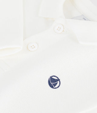 Babies' Long-Sleeved Plain Cotton Polo Shirt
