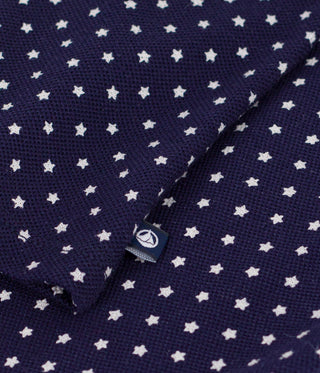 Babies' Short-Sleeved Cotton Polo Shirt Printed with Boats