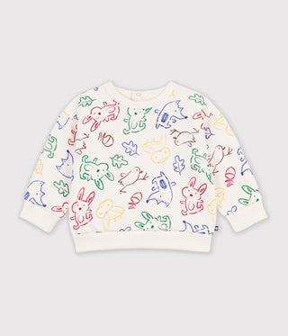 Babies' Animal Print Cotton Sweatshirt