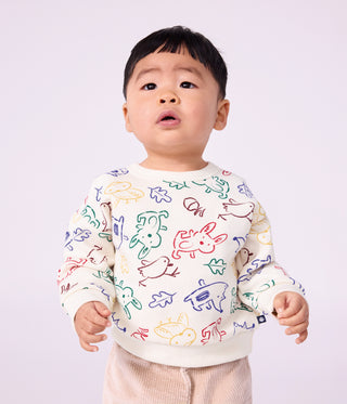 Babies' Animal Print Cotton Sweatshirt