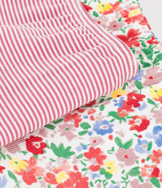 Girl's Floral-Print Long Cotton Shorties - 2-Pack
