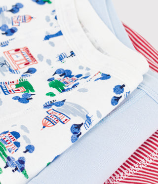Boys' Printed Cotton Boxers with Covered Waistbands - 3-Pack