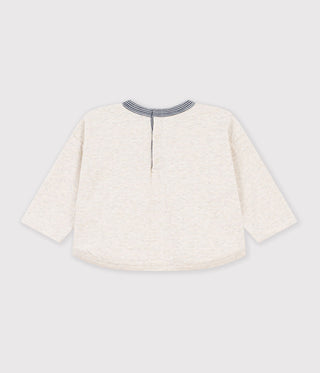 Babies' Long-Sleeved Plain Cotton T-Shirt with a Motif