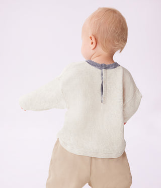 Babies' Long-Sleeved Plain Cotton T-Shirt with a Motif
