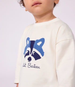 Babies' Long-Sleeved Plain Cotton T-Shirt with a Motif