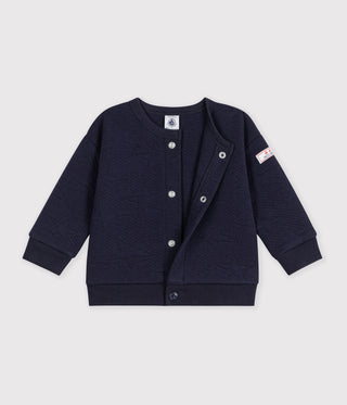 Babies' Cardigan in Thick Cotton with a Star Motif