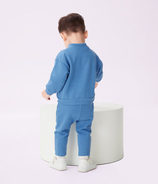 Babies' Sweatshirt and Trousers Set in Plain Cotton