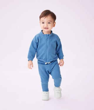 Babies' Sweatshirt and Trousers Set in Plain Cotton