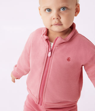 Babies' Sweatshirt and Trousers Set in Plain Cotton