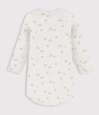 Babies' Long-Sleeved Floral-Print Cotton Bodysuit