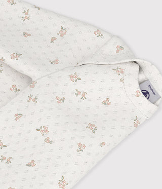 Babies' Long-Sleeved Floral-Print Cotton Bodysuit