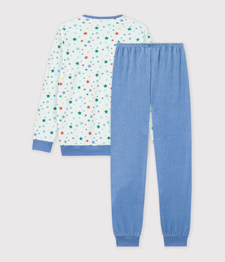 Junior Star Print Velour Pyjamas