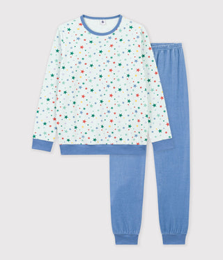 Junior Star Print Velour Pyjamas