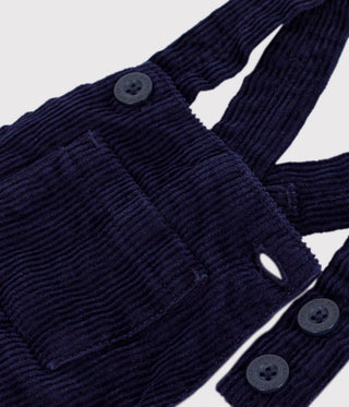 Babies' Long-Leg Dungarees in Plain Corduroy