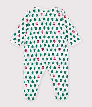 Babies' Fir Tree Design Velour Pyjama Suit