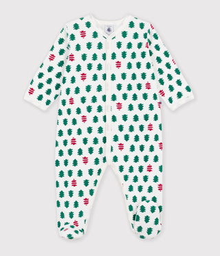 Babies' Fir Tree Design Velour Pyjama Suit