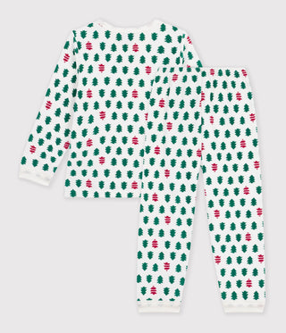 Children's Fir Tree Printed Velour Pyjamas