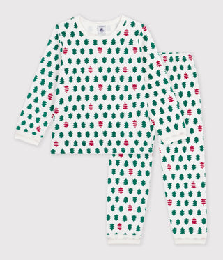 Children's Fir Tree Printed Velour Pyjamas