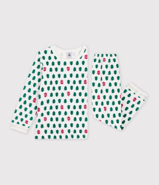 Children's Fir Tree Printed Velour Pyjamas