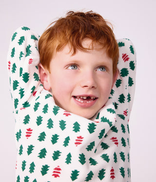 Children's Fir Tree Printed Velour Pyjamas