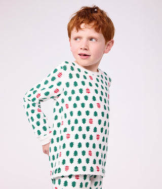 Children's Fir Tree Printed Velour Pyjamas