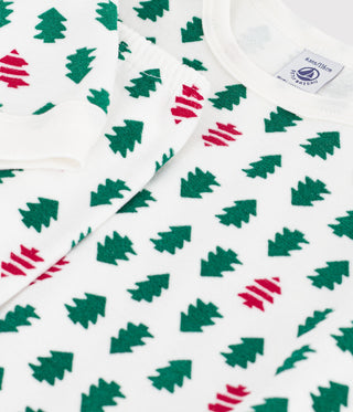 Children's Fir Tree Printed Velour Pyjamas