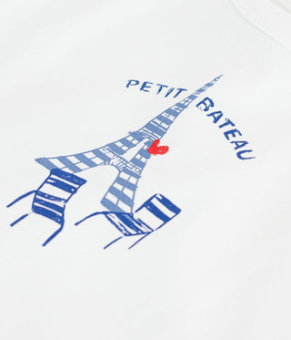 Babies' Paris Printed Short-Sleeved Cotton T-Shirt