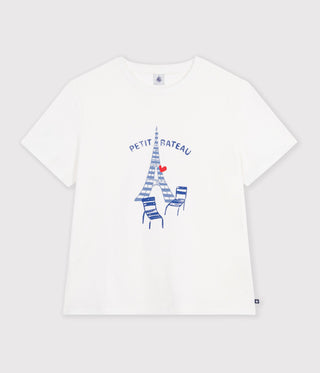 Women's Paris Printed Short-Sleeved Cotton T-Shirt