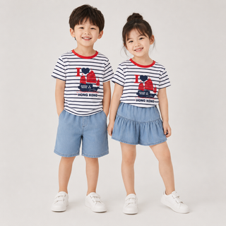 Hong Kong Exclusive Children's Short-Sleeved Cotton T-Shirt