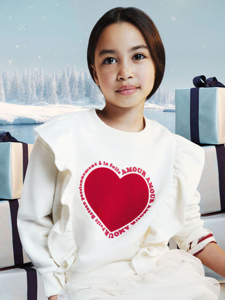 Girls' Printed Cotton Sweatshirt