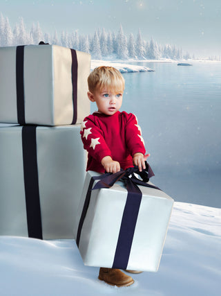 Babies' Soft, Warm, Star-Patterned Cotton Sweatshirt