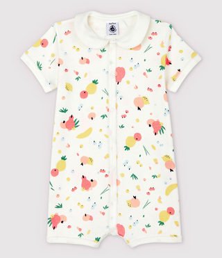 Baby Girls' Fruit Pattern Cotton Playsuit