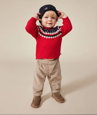 Babies' Knit Hat with Fleece Lining