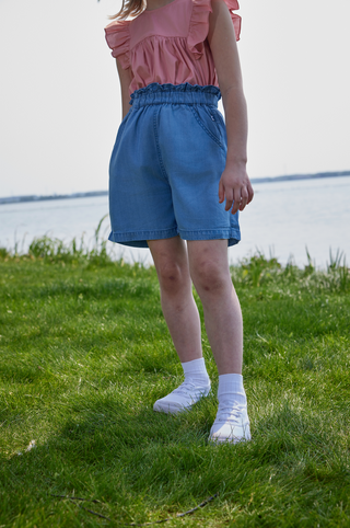 Children's Tencel Elastic Waist Denim Style Shorts