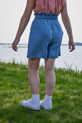 Children's Tencel Elastic Waist Denim Style Shorts