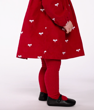 Babies' Openwork Cotton Tights with Hearts
