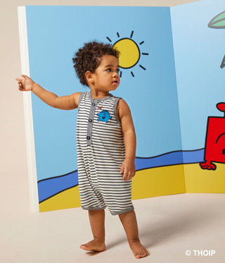 Babies' Short Terry Towelling Mr. Men and Little Miss Playsuit