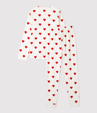 Children's Hearts Print Ribbed Pyjamas