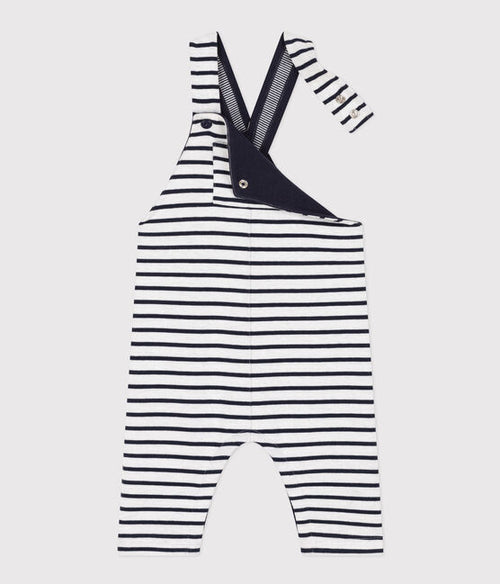 Babies' Thick Stripy Jersey Dungarees – Petit Bateau