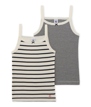 Girls' Striped Strappy Tops - 2-Pack