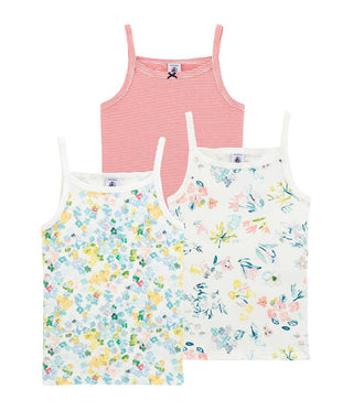 Girls' Strappy Floral Tops - 3-Pack