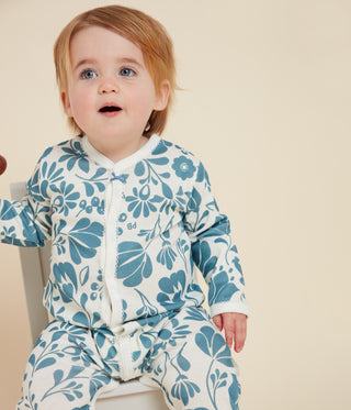 Babies' Floral Footless Cotton Sleepsuit