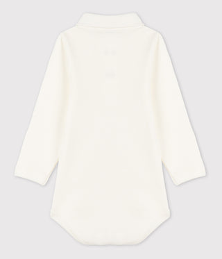 BABIES' LONG-SLEEVED COTTON BODYSUIT WITH POLO SHIRT COLLAR