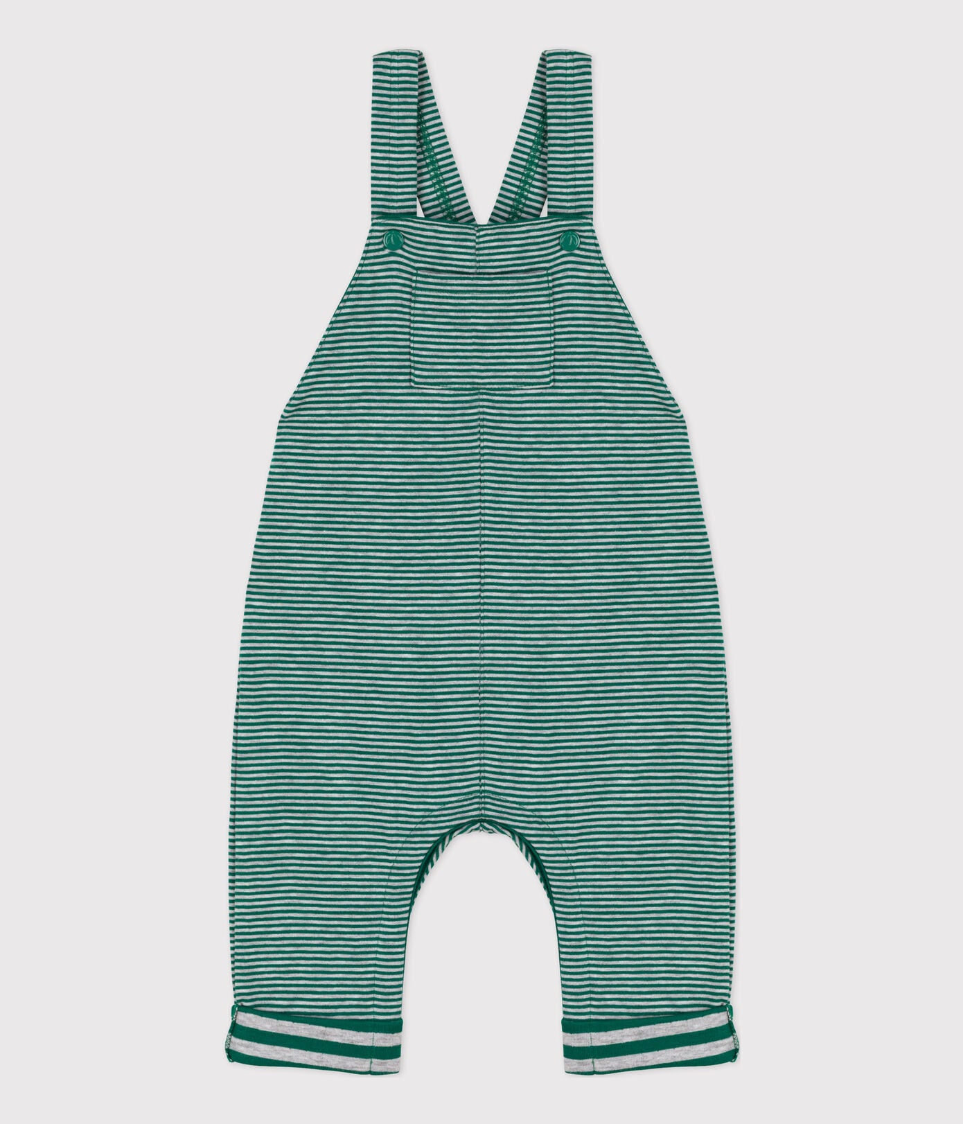 BABIES' THICK JERSEY DUNGAREES 